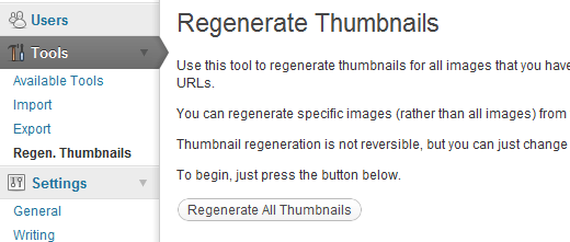 Wordpress Regenerate Thumbnails Without Plugin