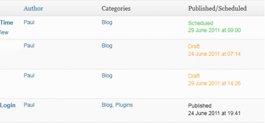 Scheduled Time for WordPress