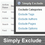 Simply Exclude WordPress Plugin