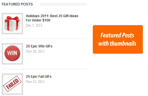 Featured Posts with Thumbnails on List25
