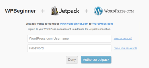 Jetpack Authorization Screen Jetpack Authorization Screen