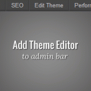 Add Theme Editor in WordPress Admin Bar
