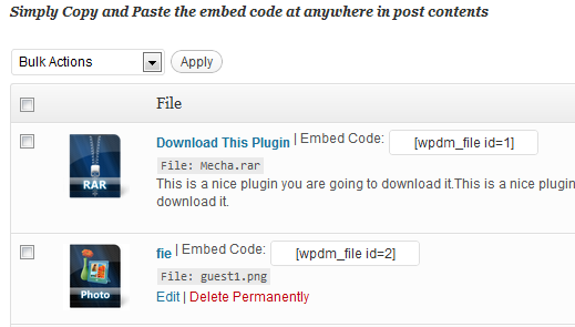 Manage Files in WordPress Download Manager Manage Files in WordPress Download Manager