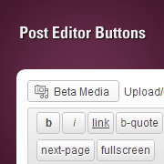How to Add Custom Buttons with Post Editor Buttons in WordPress