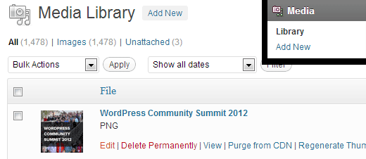 Media Library Edit Media Library Edit