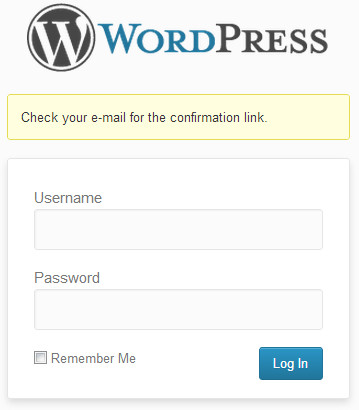 WordPress Password Reset Email Sent