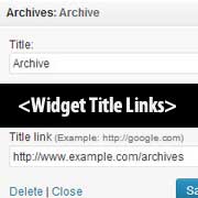 Widget Title Links