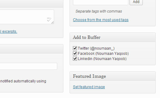 Add to Buffer, select the accounts to post