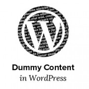 Dummy Content in WordPress
