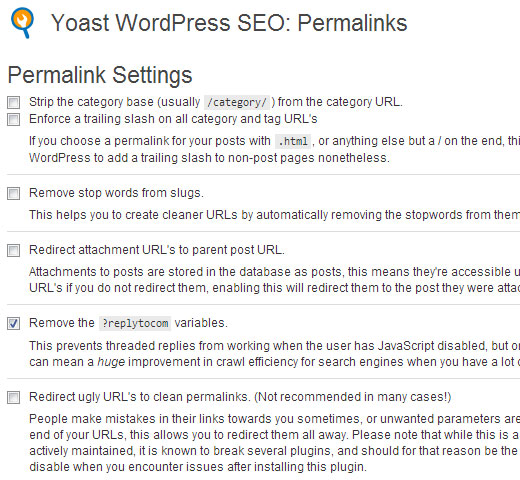 Configuring Permalinks Settings in WordPress SEO by Yoast