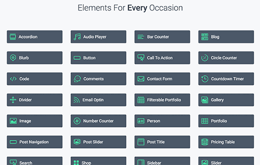 Elements you can drag and drop in Divi - A premium WordPress theme Elements you can drag and drop in Divi - A premium WordPress theme