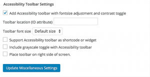 Adding an accessibility toolbar in WordPress Adding an accessibility toolbar in WordPress
