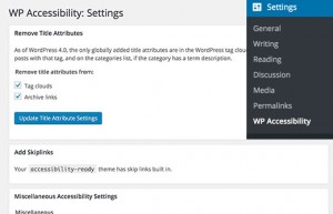 WP Accessibility Settings WP Accessibility Settings