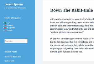 Switcher ngôn ngữ trên một trang web WordPress sống Switcher ngôn ngữ trên một trang web WordPress sống