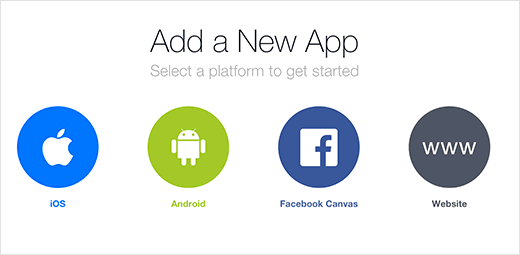 Select your app platform