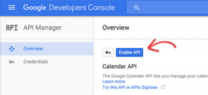 Enable calendar api confirmation Enable calendar api confirmation