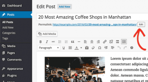 Changing post slug in WordPress Changing post slug in WordPress