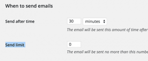 When to send emails When to send emails