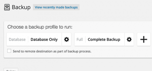 Backup Profiles Backup Profiles
