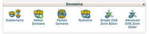 Subdomains icon in cPanel Subdomains icon in cPanel