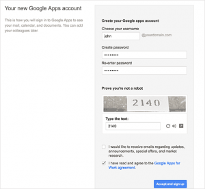 Creating your Google Apps account Creating your Google Apps account