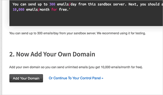Add your domain to Mailgun
