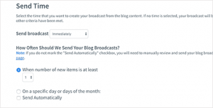 When to send RSS to Email newsletter When to send RSS to Email newsletter