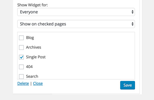 Display widget rules Display widget rules