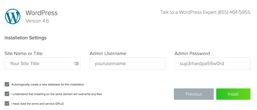 Install WordPress - Bluehost Marketplace Install WordPress - Bluehost Marketplace