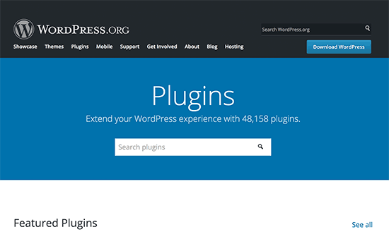 WordPress.org上的新外挂目录页面