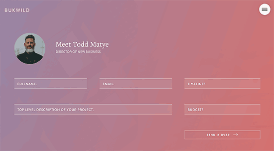 Introduce your team members on contact form page