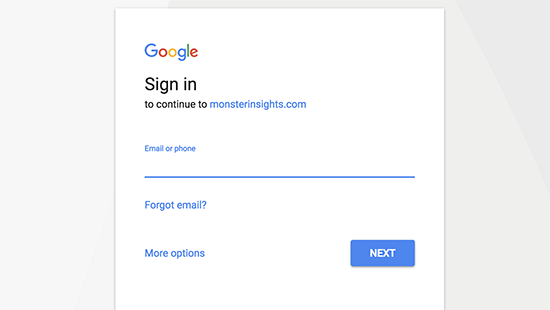Sign in or select your Google account to continue