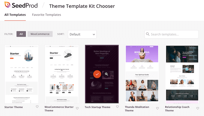 Choosing a theme template for your WordPress website or blog