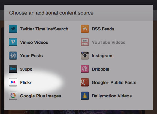 SlideDeck Dynamic Content Source - Flickr