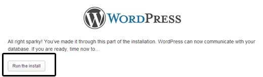 WordPress Setup Step 3
