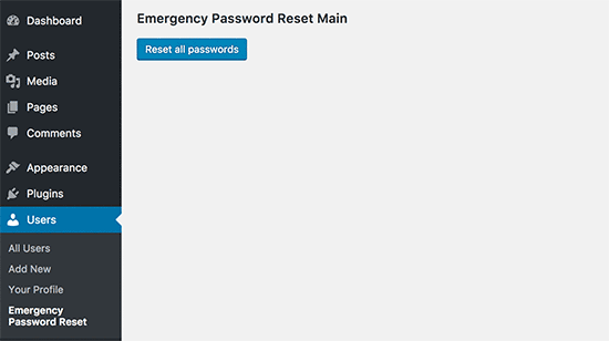 Reset all passwords
