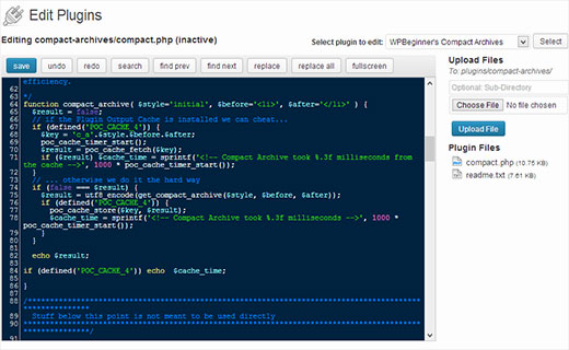 Advanced plugin editor in action