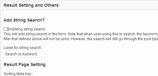 Adding a keyword search form in Ajax search