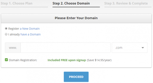 Choose your SiteGround domain name