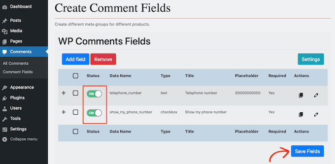 Adding the custom field to your WordPress website