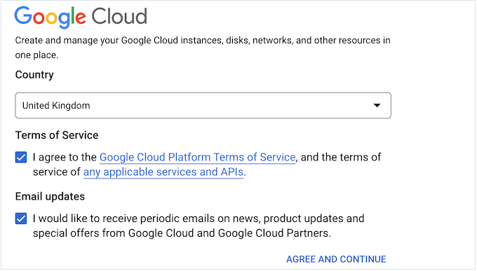 The Google Cloud Console