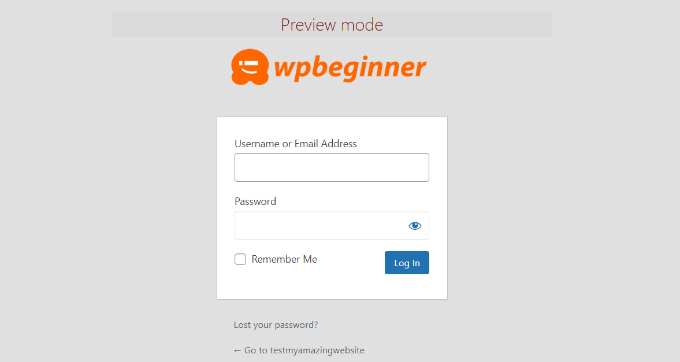 Sneak peek login page branding