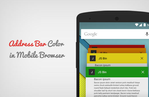 Address bar color in mobile browser for WordPress site