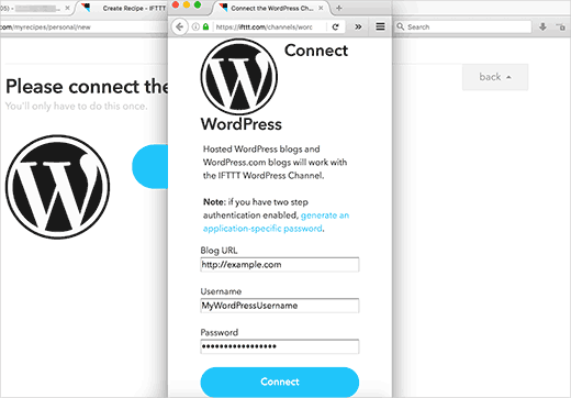 Подключение вашего сайта WordPress к IFTTT