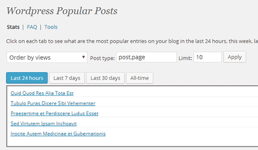 WordPress Popular Posts 