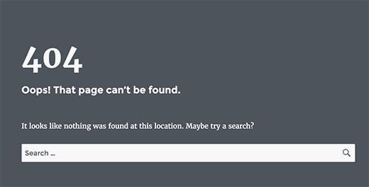 Oops! That page can not be found.