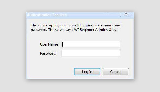 Password protecting wp-admin