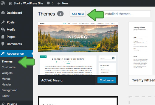 Install WordPress Themes