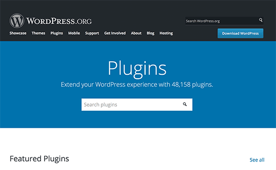 WordPress.org上的新外掛目錄頁面