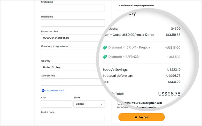 Constant Contact coupon code overview and payment details